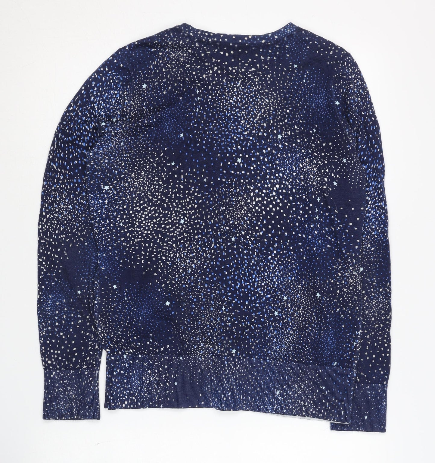 Lands' End Women's Blue Cardigan - Size M - 100% Cotton