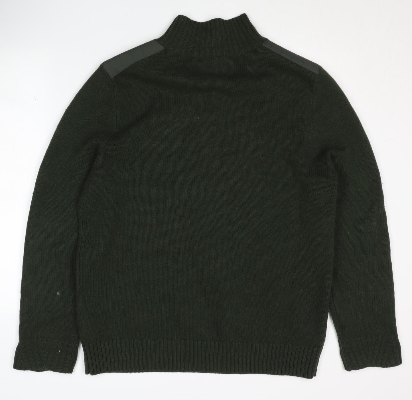 White Stuff Men's Green Pullover Jumper, L, 1/4 Zip