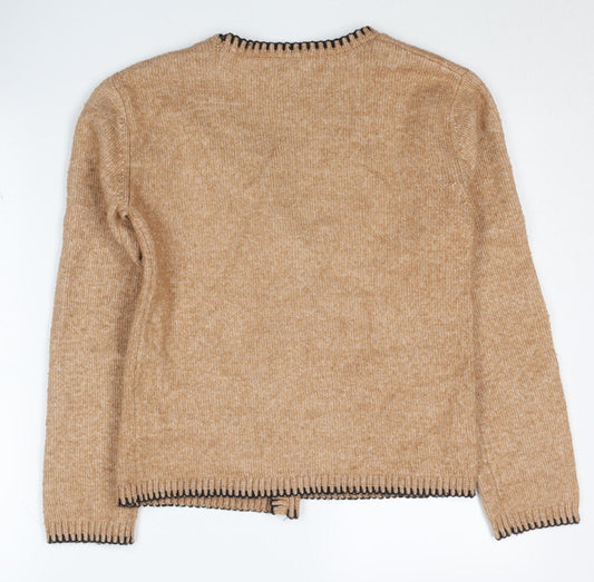 Womens UK Size XS Marks and Spencer Beige Cardigan Jumper