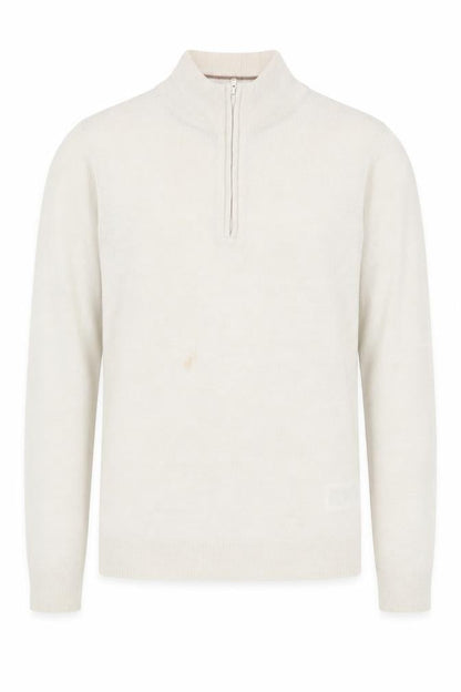 Mens UK Size M Threadbare Ivory Full Zip Jumper
