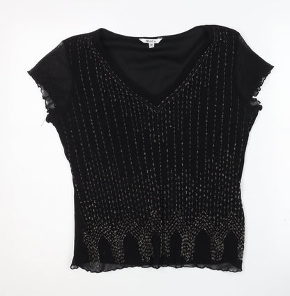 Womens UK Size 18 M&Co Black  Blouse
