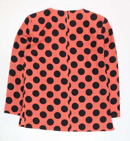 Jacques Vert Women's Black Polka Dot Top, Size 10
