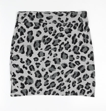 H&M Women's Grey Animal Print Pencil Skirt Size 16