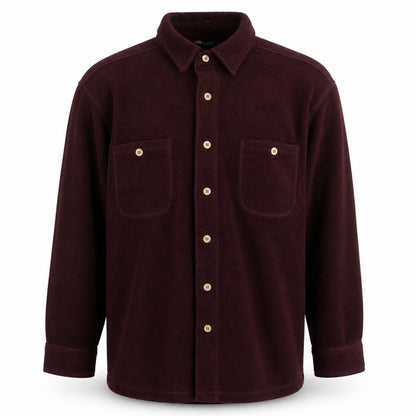 Faded Glory Men's Long Sleeve Brown Polyester Shirt - L