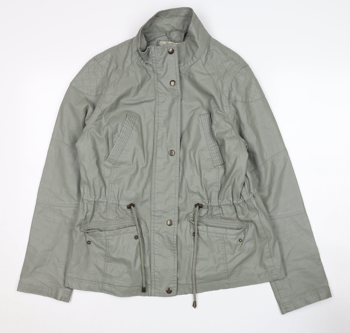 Womens UK Size 10 Marks and Spencer Green Military Jacket