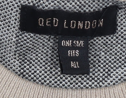 Womens UK Size One Size QED London Beige Pullover Jumper