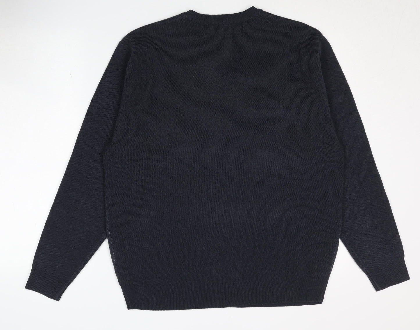 Tootal Men's Blue Argyle V-Neck Pullover Jumper L