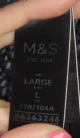 Womens UK Size L Marks and Spencer Blue Cardigan Jumper