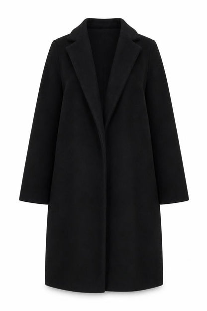 Zara Women's Black Overcoat, Size S, Elegant Autumn Wear