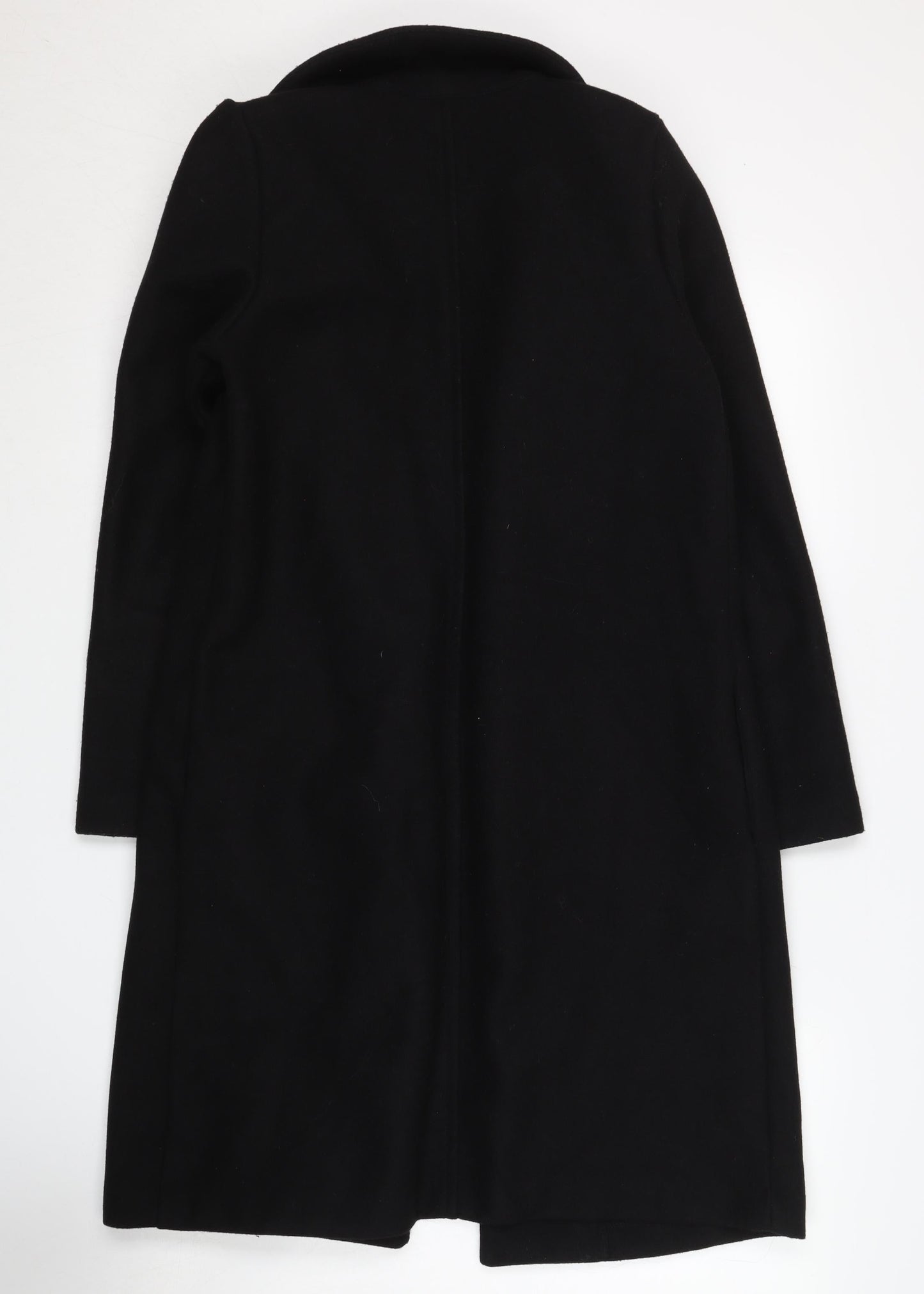 Zara Women's Black Overcoat, Size S, Elegant Autumn Wear