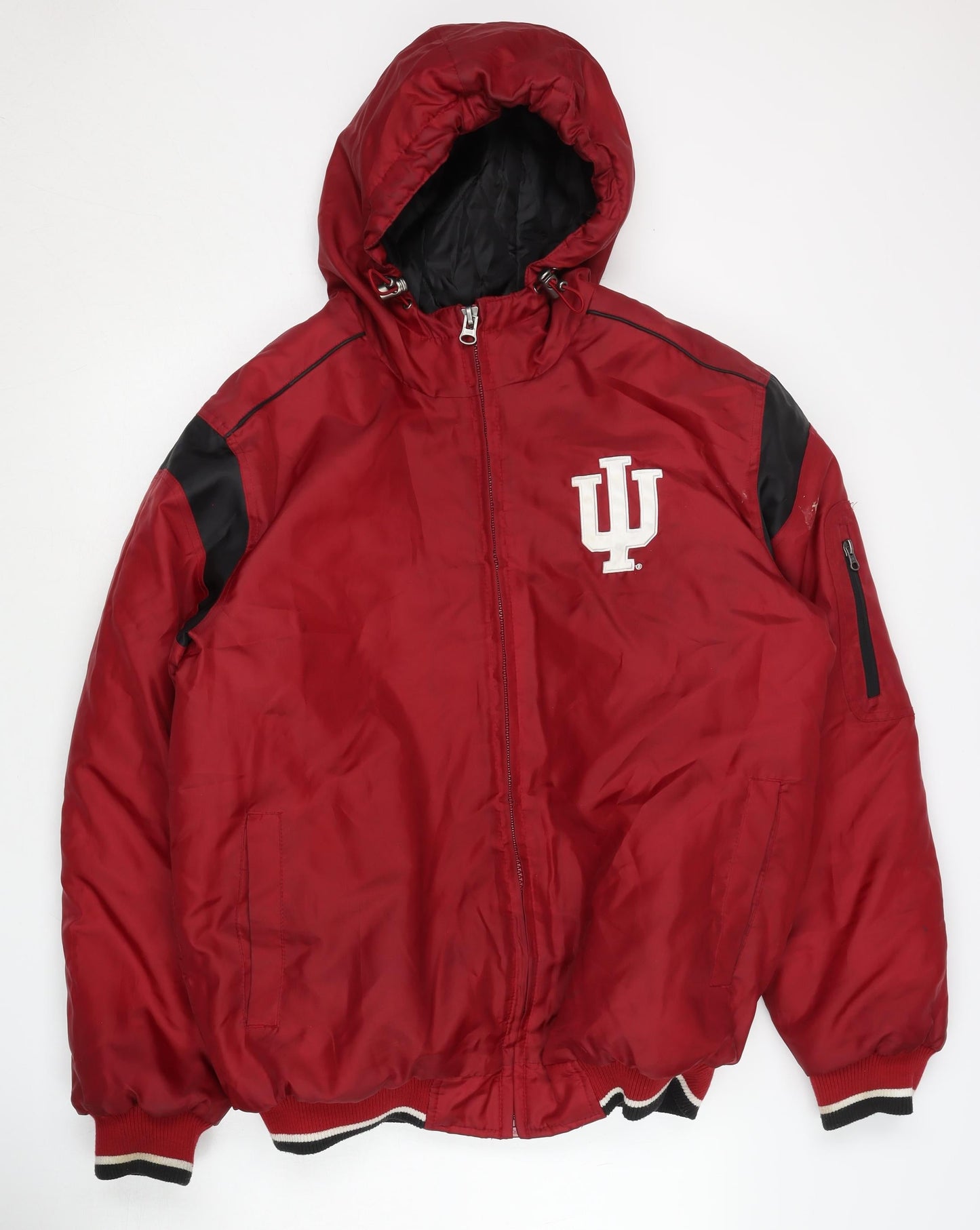Mens UK Size M Collegiate Licensed Product Red Varsity Jacket