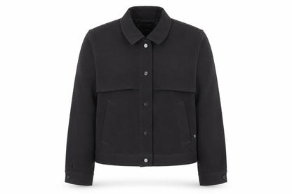 Club Monaco Women's Black Jacket L Casual Snap Style