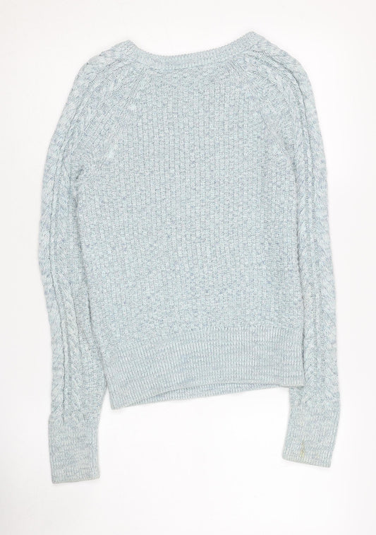 GAP Women's Blue XS Cable-Knit Jumper