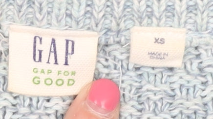 GAP Women's Blue XS Cable-Knit Jumper