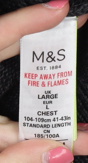 Mens UK Size L Marks and Spencer Black Basic Jacket