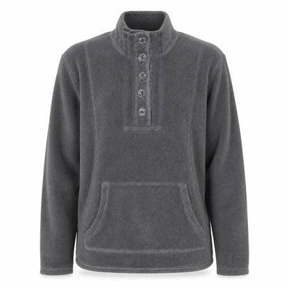 Per Una Women's Grey Henley Sweatshirt M