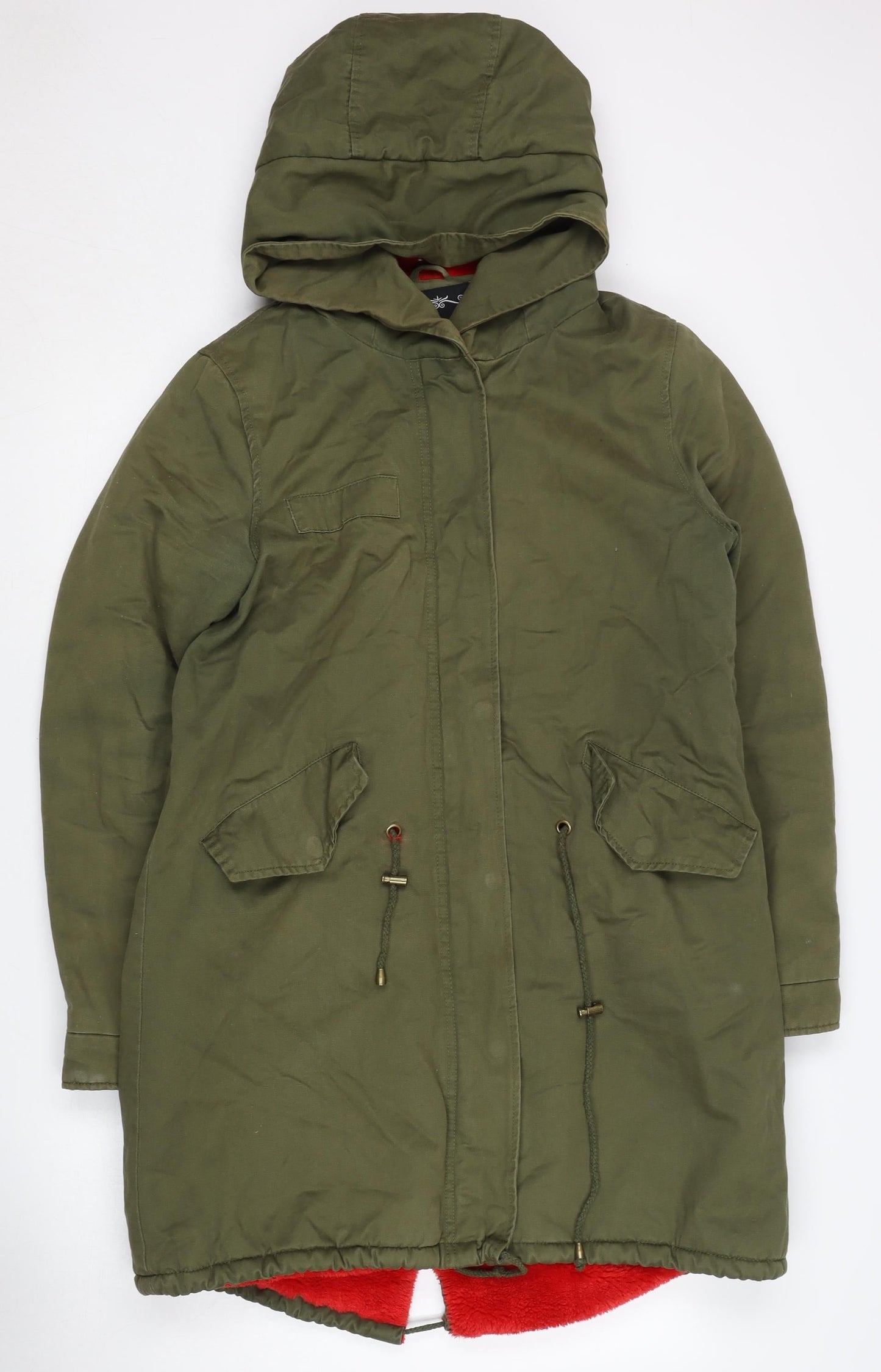 Miss sissi Women’s Green Parka Hooded Jacket M
