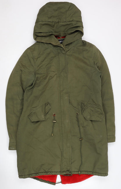 Miss sissi Women’s Green Parka Hooded Jacket M