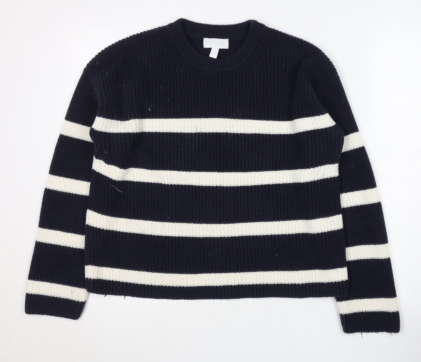 Womens UK Size M White Label Blue Pullover Jumper