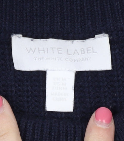 Womens UK Size M White Label Blue Pullover Jumper