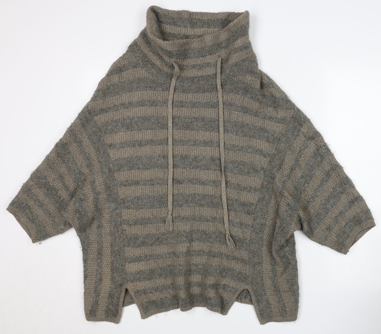 Womens UK Size 8/10 Wrap Beige Jumper Jumper