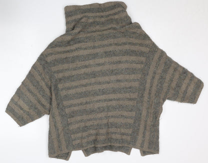 Womens UK Size 8/10 Wrap Beige Jumper Jumper