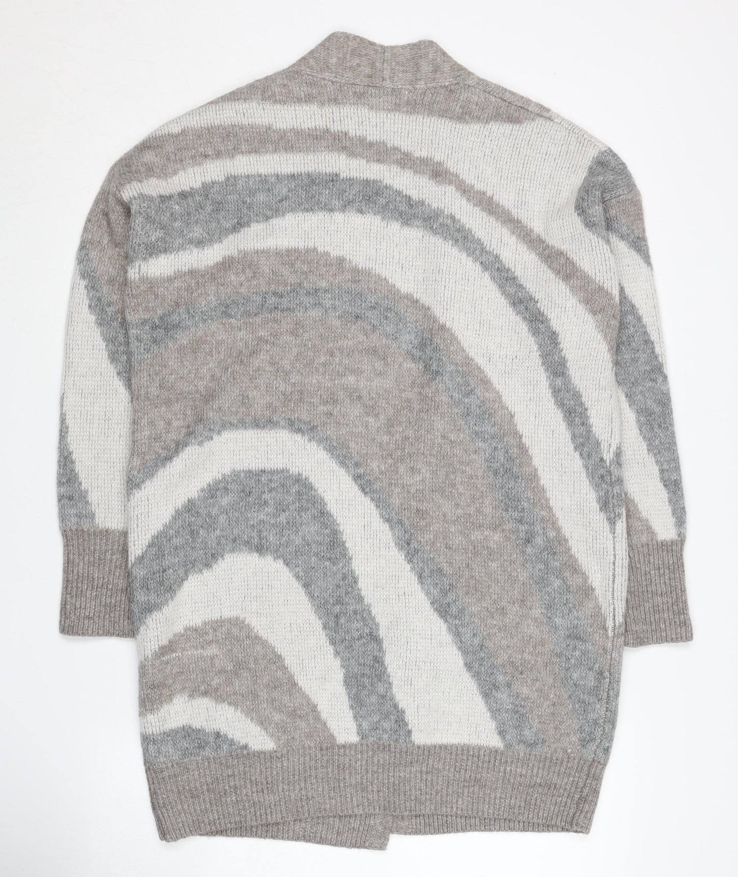Happily Grey Women's Multicoloured Open Front Cardigan M