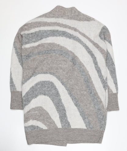 Happily Grey Women's Multicoloured Open Front Cardigan M