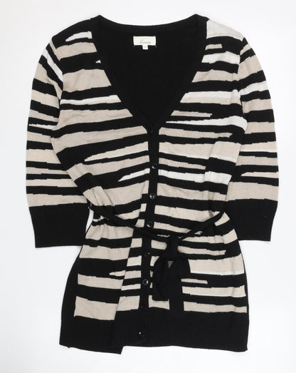 Womens UK Size M Linea Multicoloured Cardigan Jumper