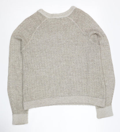 Womens UK Size 12 Mango Beige Pullover Jumper