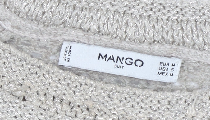 Womens UK Size 12 Mango Beige Pullover Jumper