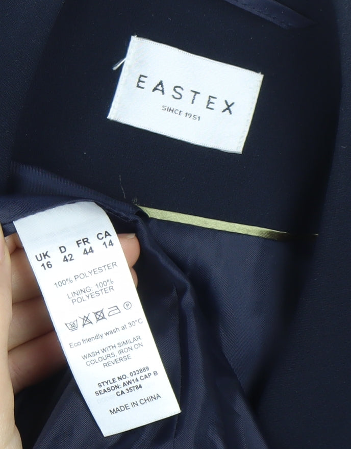 Eastex Women's Blue Blazer Size 16 Classic Workwear