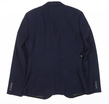 Topman Blue Unisex Slim Fit Suit Jacket Size 38