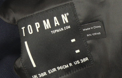 Topman Blue Unisex Slim Fit Suit Jacket Size 38