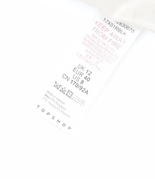 Topshop Women's Black Trouser Suit Size 12