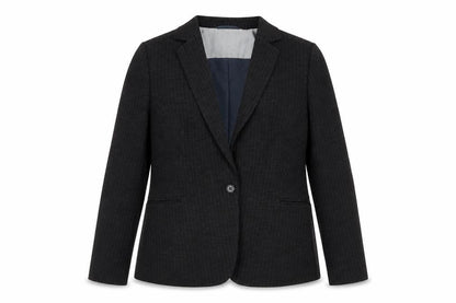 ESPRIT Women's Black Pinstripe Blazer Size 18