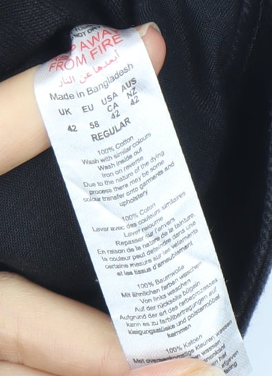 boohooMAN Men's Black Regular Fit Jeans 42