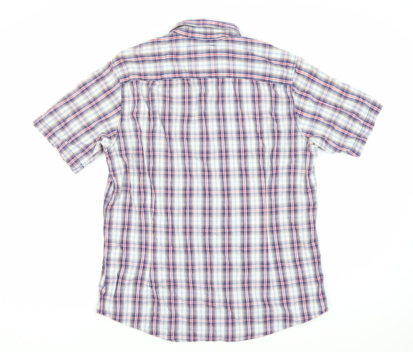 Next Men’s Multicoloured Plaid Short Sleeve Shirt M