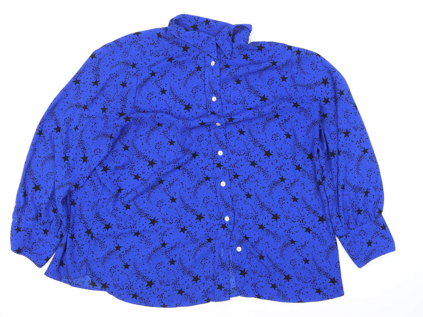 Womens UK Size 14 Marks and Spencer Blue  Button-Up