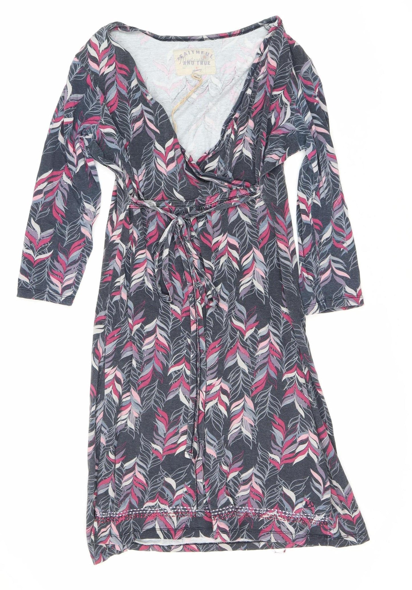 Mantaray Multicoloured Floral Long Sleeve Knit Dress