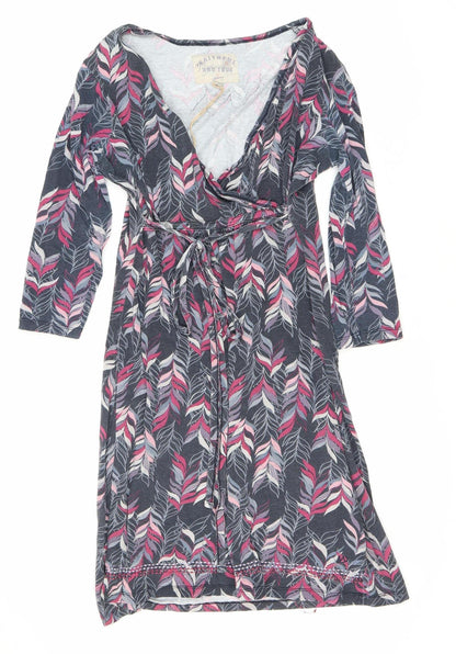 Mantaray Multicoloured Floral Long Sleeve Knit Dress