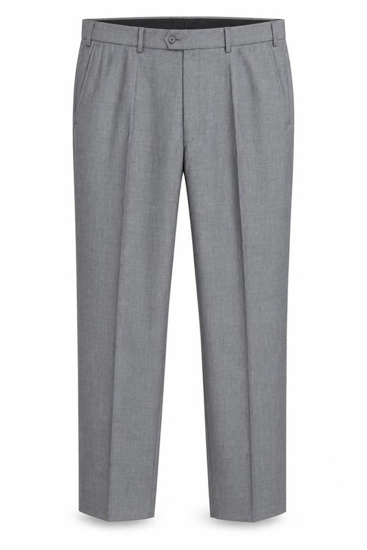 Mens UK Size 40S Charlton Gray Regular Fit Dress Pants Grey Trousers