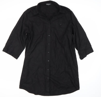 Womens UK Size 3XL Joella Di Marco Black  Button-Up