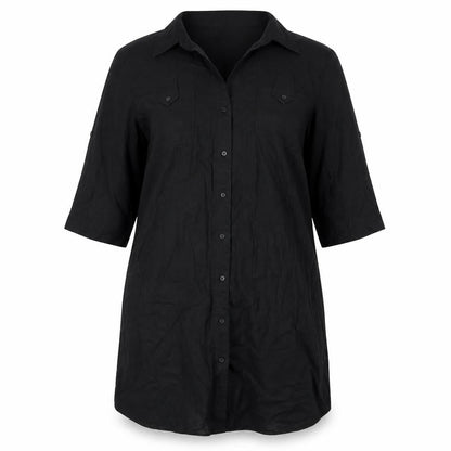 Womens UK Size 3XL Joella Di Marco Black  Button-Up