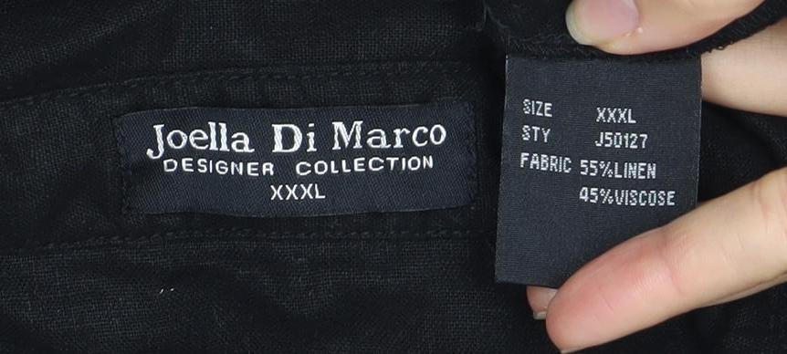 Womens UK Size 3XL Joella Di Marco Black  Button-Up