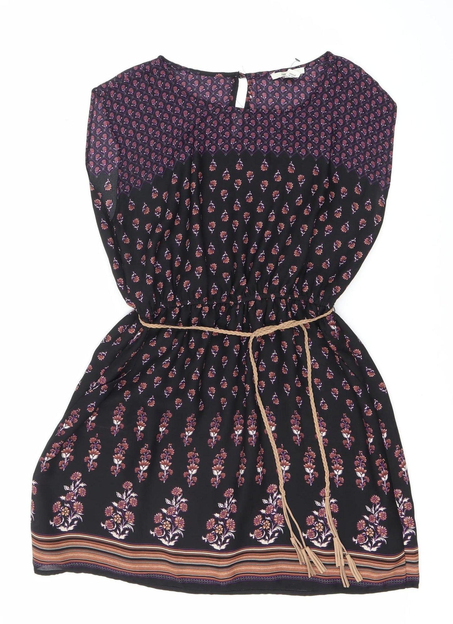 Forever 21 Women's Multicoloured Floral Strapless Dress M