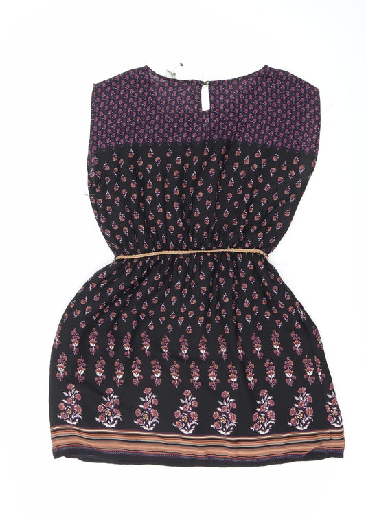 Forever 21 Women's Multicoloured Floral Strapless Dress M