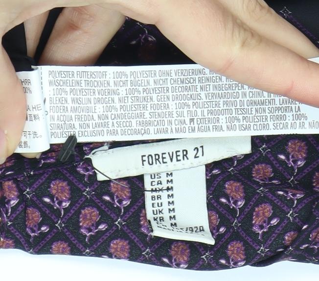 Forever 21 Women's Multicoloured Floral Strapless Dress M