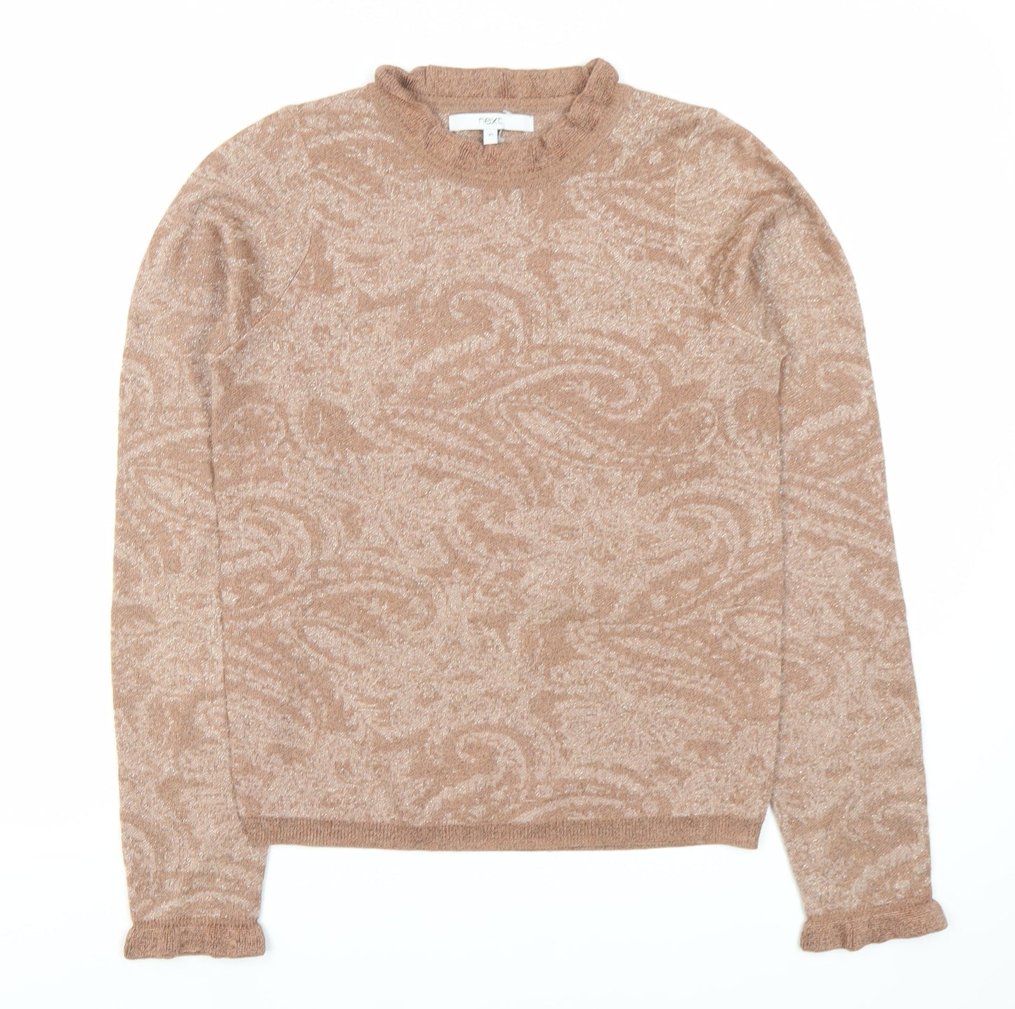 Womens UK Size XS NEXT Brown Pullover Jumper
