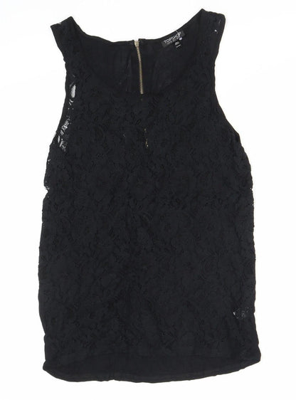 Womens UK Size 10 Topshop Black  Tank